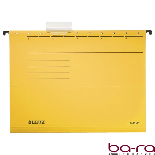 Függőmappa LEITZ Alpha Standard A/4 karton sárga 25 darabos