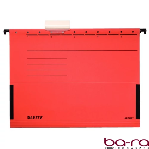 Függőmappa oldalvédelemmel LEITZ Alpha Standard A/4 karton piros 25 darabos