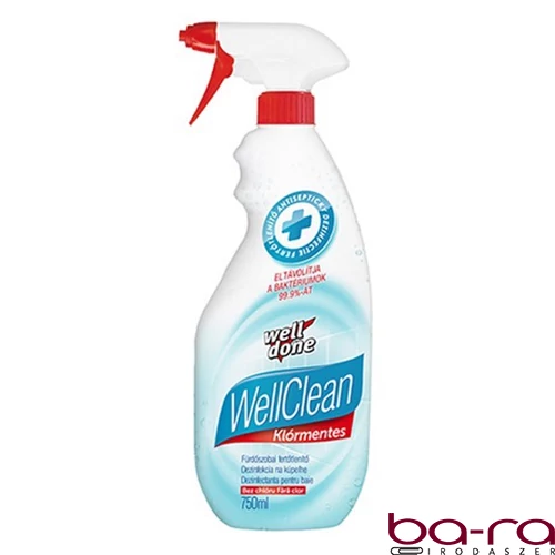 Fürdőszobai tisztítószer WELL DONE Well Clean szórófejes antibakteriális klórmentes 750ml