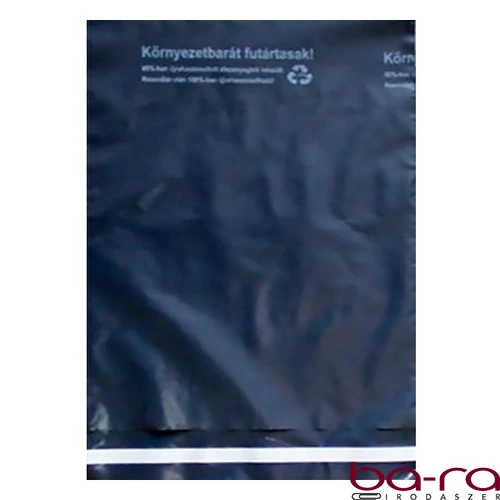 Futártasak biztonsági ragasztócsíkkal környezetbarát 25x35cm 50 mikron 100 darabos