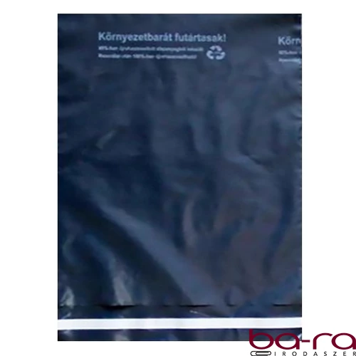 Futártasak biztonsági ragasztócsíkkal környezetbarát 45x60cm 50 mikron 100 darabos