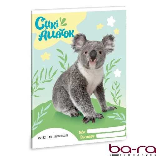 Füzet kockás ARS UNA A/5 32 lapos 27-32 Cuki-Koala