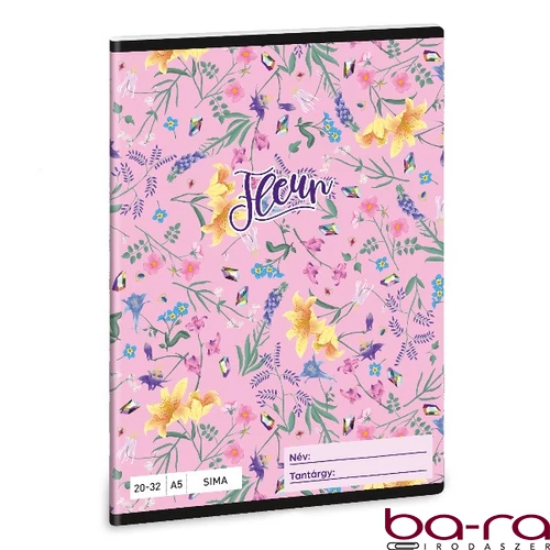Füzet sima ARS UNA A/5 32 lapos 20-32 Fleur