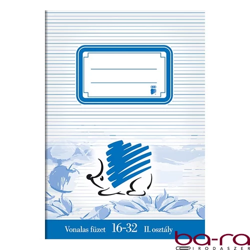 Füzet vonalas ICO Süni A/5 16-32 2. osztályos