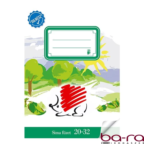 Füzet sima ICO Süni A/5 20-32 bekötött sulikész