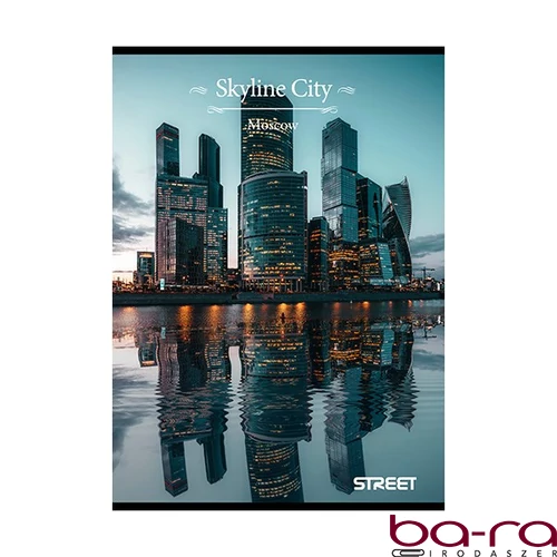 Füzet vonalas STREET A/5 54 lapos Skyline margóval