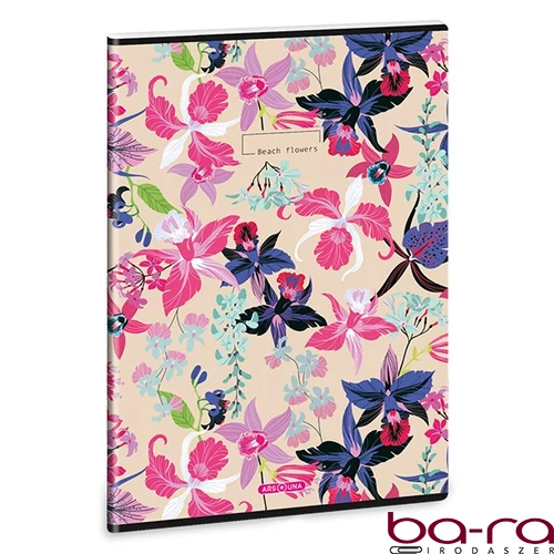 Füzet kockás ARS UNA A/4 40 lapos Extra kapcsos Beach Flowers