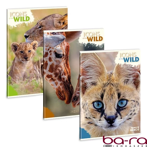 Füzet kockás ARS UNA A/4 40 lapos Extra kapcsos Icons of the Wild