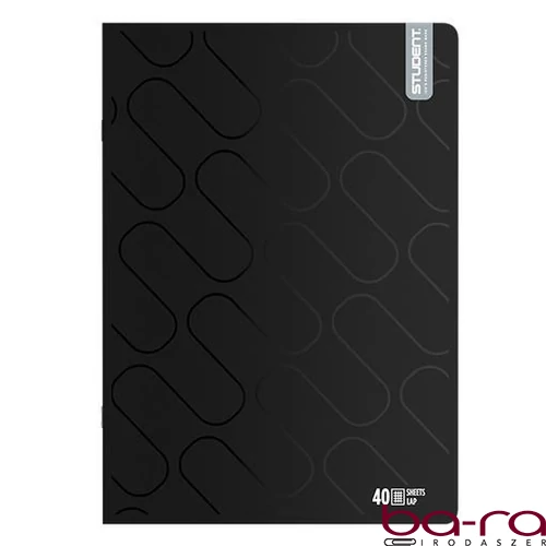 Füzet kockás ICO Student Black Prémium A/4 40 lapos
