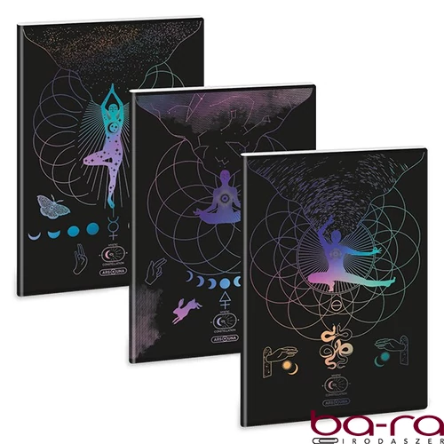 Füzet sima ARS UNA A/4 40 lapos Extra kapcsos Mystic Constellation