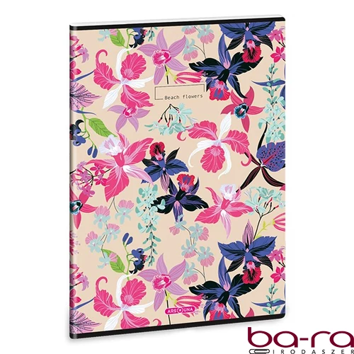 Füzet vonalas ARS UNA A/4 40 lapos Extra kapcsos Beach Flowers