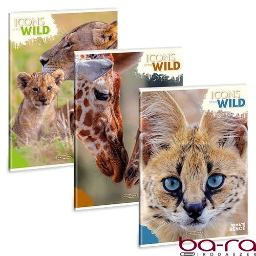 Füzet vonalas ARS UNA A/4 40 lapos Extra kapcsos Icons of the Wild
