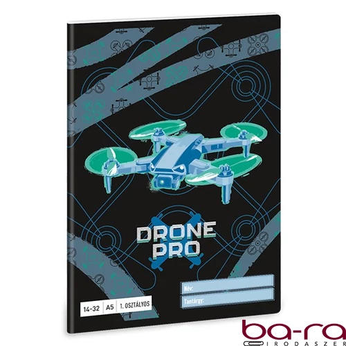 Füzet vonalas ARS UNA A/5 32 lapos 14-32 1. osztályos Drone Pro