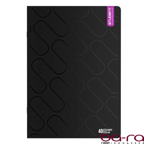 Füzet vonalas ICO Student Black Prémium A/4 40 lapos