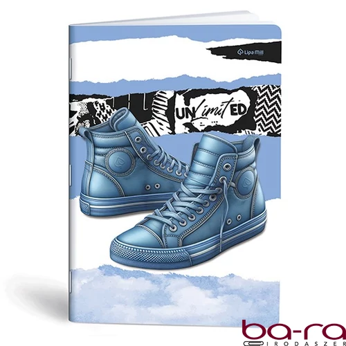 Füzet vonalas LIPAMILL A/4 40 lapos Sneaker