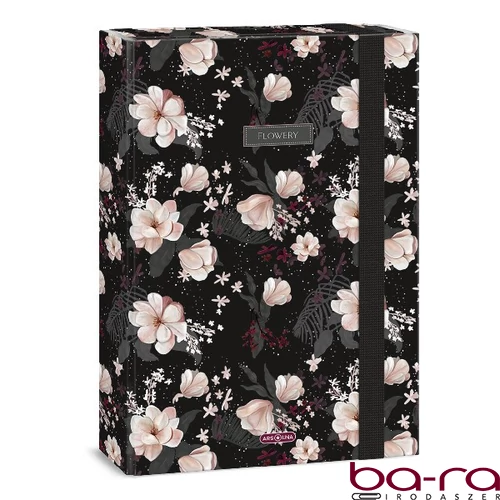Füzetbox ARS UNA A/4 Flowery Black