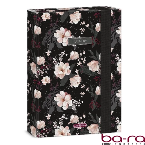 Füzetbox ARS UNA A/5 Flowery Black
