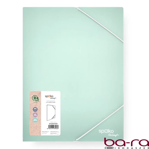 Füzetbox SPOKO ReLeaf PP A/4 30 mm SoftTouch menta zöld