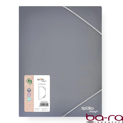 Füzetbox SPOKO ReLeaf PP A/4 30 mm SoftTouch szürke