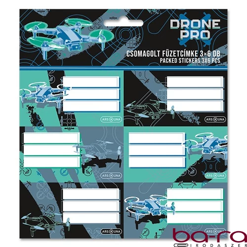 Füzetcímke ARS UNA 18 darabos Drone Pro