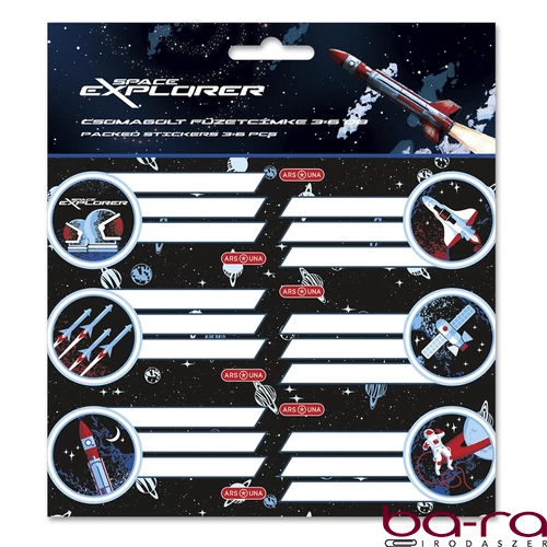 Füzetcímke ARS UNA 18 darabos Space Explorer