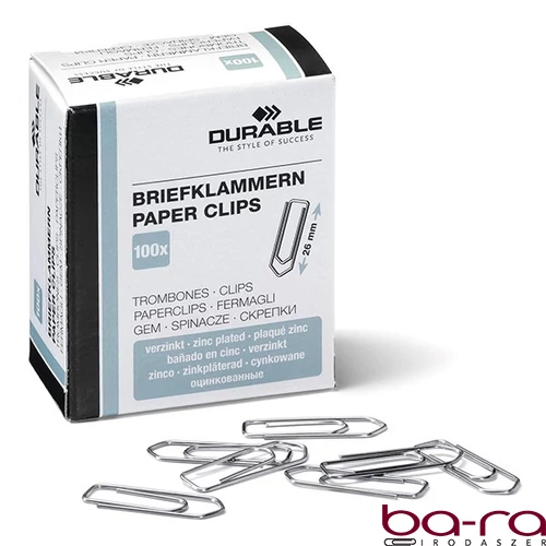Gemkapocs DURABLE 26 mm cink 100 darabos