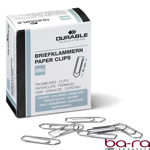 Gemkapocs DURABLE 32 mm cink 100 darabos