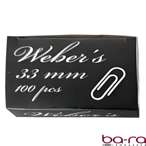 Gemkapocs WEBER`S 33mm nikkel 100 darabos