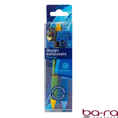 Golyóstoll ASTRA PEN radírozható gamer 0,5 mm 2 darabos