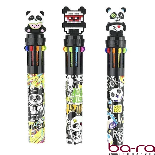 Golyóstoll NEBULO 0,7 mm 10 színű Panda