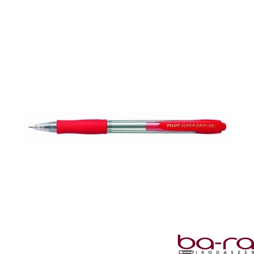 Golyóstoll PILOT Super Grip Ball Point Pen Fine nyomógombos piros