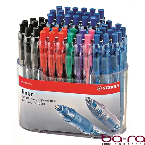 Golyóstoll STABILO Liner 308 55 darabos display