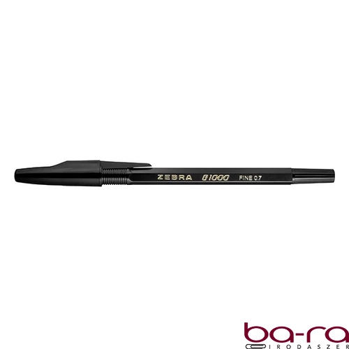 Golyóstoll ZEBRA B1000 eldobható kupakos 0,7 mm fekete