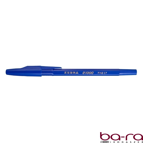 Golyóstoll ZEBRA B1000 eldobható kupakos 0,7 mm kék