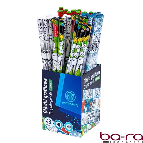 Grafitceruza ASTRA PEN Comics háromszögletű HB 48 darabos