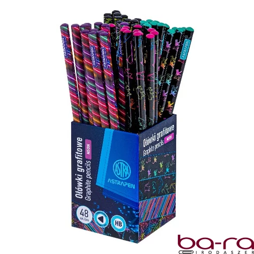 Grafitceruza ASTRA PEN neon háromszögletű HB 48 darabos