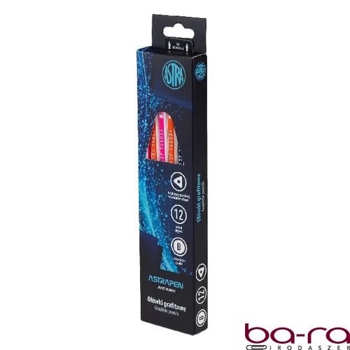 Grafitceruza ASTRA PEN radíros neon B