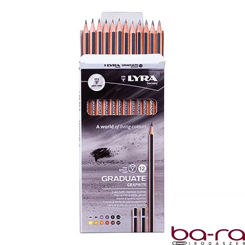 Grafitceruza LYRA Graduate 4H-6B hatszögletű környezetbarát 12 darabos