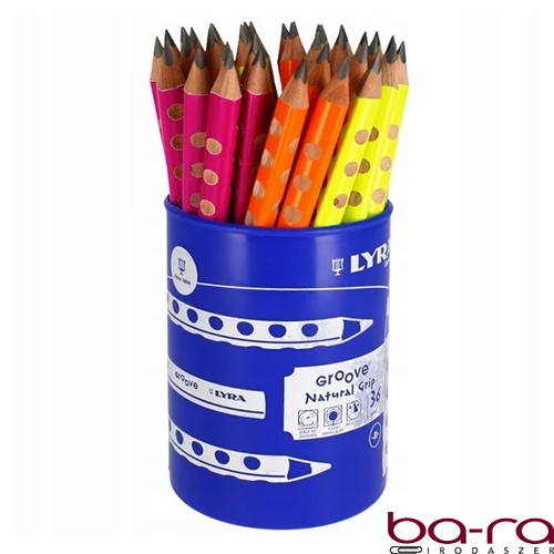 Grafitceruza LYRA Groove jumbo neon B 36 darabos