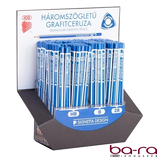 Grafitceruza display ICO Signetta háromszög HB,B,2B 184 darabos