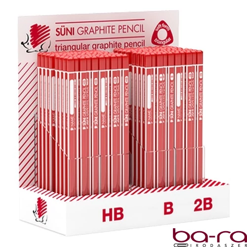 Grafitceruza display ICO Süni háromszög HB,B,2B 184 darabos