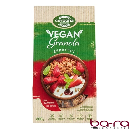 Granola CERBONA Vegán piros gyümölcsös 300 g