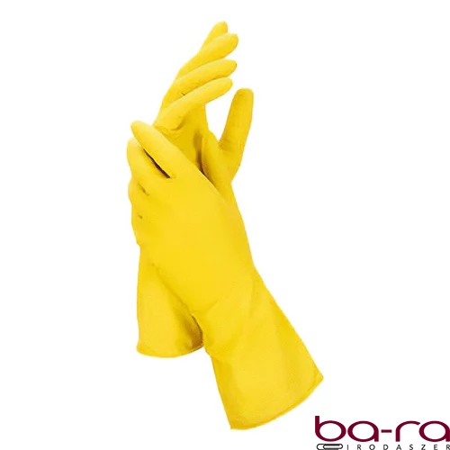 Gumikesztyű háztartási sárga latex M 7-8