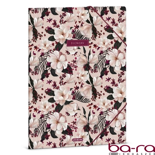 Gumis mappa ARS UNA A/4 Flowery Pink