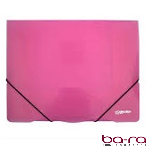 Gumis mappa ELECTRA A/4 műanyag pink