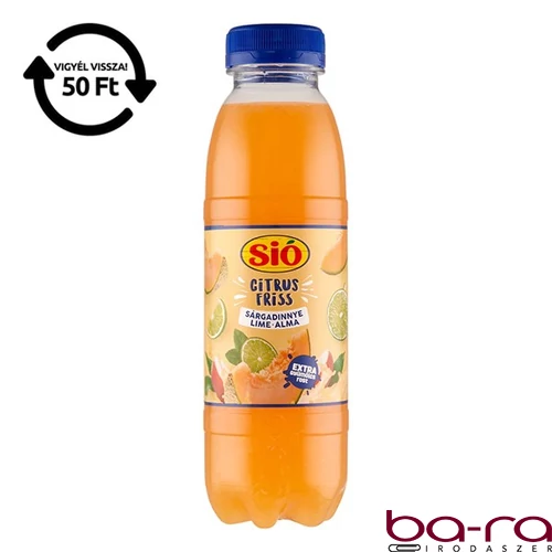 Gyümölcslé SIÓ CitrusFriss Sárgadinnye-lime-alma 11% 0,4L DRS