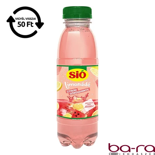Gyümölcslé SIÓ Limonádé Citrom-dinnye 0,4L DRS