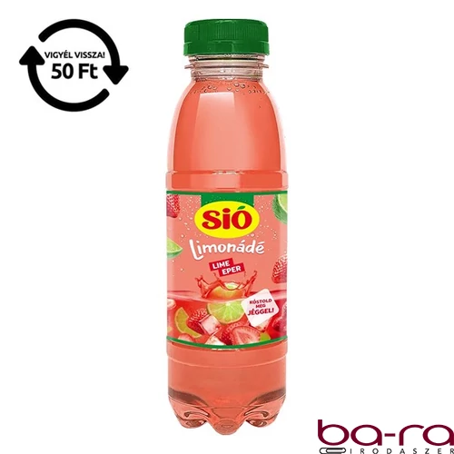 Gyümölcslé SIÓ Limonádé Lime-eper 0,4L DRS