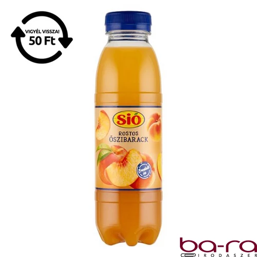 Gyümölcslé SIÓ Rostos Őszibarack 20% 0,4L DRS