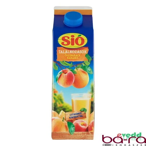Gyümölcslé SIÓ Rostos Őszibarack-Narancs 12% 1L